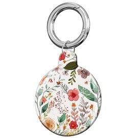 Compatible with Air tag Case Cover,Protective Tracker Case with Loop Keychain Holder,Scratch Resistant Air tag Cover for Wallet,Luggage,Dog,Pets(Garden Flower)
