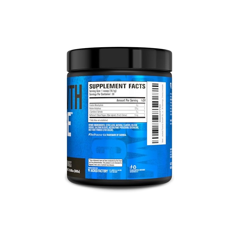 Jacked Factory Growth Surge Creatine Post Workout Carnitina Suplemento Diario