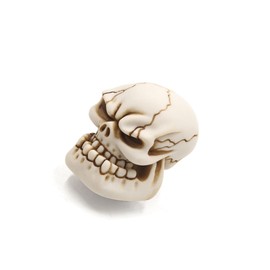 Motoforti Universal Skull Head Style Car Auto Manual Gear Shift Knob White Item Replacement Long-lasting