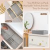 Cinnvoice Set of 10 Stackable Jewelry Organizer Trays for Drawer