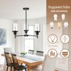PRYNDON 3-Light Farmhouse Chandelier Kitchen Island Lighting Fixture in Black