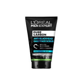 L'Oréal Paris Men Expert Pure Power Face Scrub For Men, Exfoliating Blackhead Wash, for Oily Skin and Breakouts, 100ml