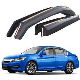 Goodyear Shatterproof in-Channel Window Deflectors for Honda Accord 2013-2017 Sedan, Rain Guards, Window Visors for Cars, Vent Deflector, Car Accessories, 4 pcs - GY008441