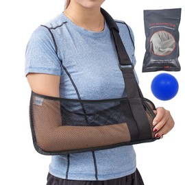 Mesh Arm Shoulder Sling - Medical Shoulder Immobilizer for Shower - Adjustable Arm Brace for Torn Rotator Cuff Injury - Right Left Arm for Men Women - Shower Sling for Elbow, Wrist