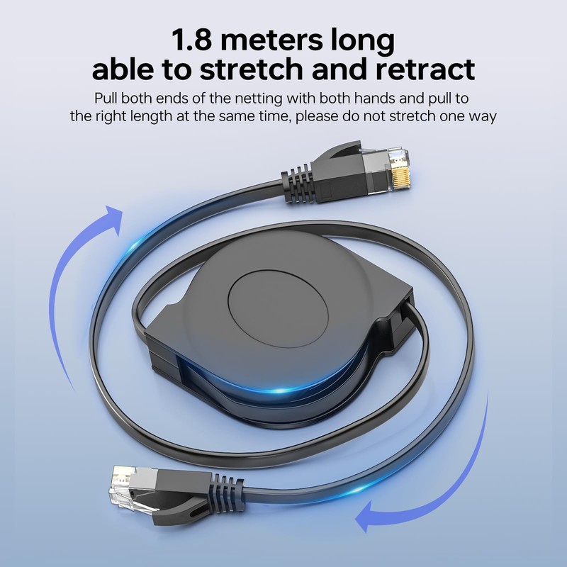 CNCOB retráctil – Cable Ethernet CAT6 RJ45 8P8C Cable de