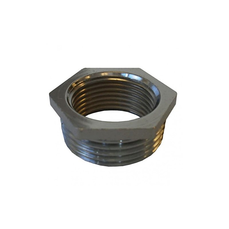 3/4" x 1/2" Chrome Hexagon Threaded Bush