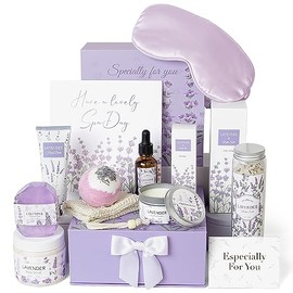 Frerdui Set De Regalo De Spa De Lavanda Set De Regalo De Baño Para Mujer Regalos De Spa Relajantes Cesta De Regalo De Spa Para Mujer Regalos De