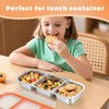 Shimmerz Stainless Steel Snack Container, Reusable 3 Compartment Spice Box