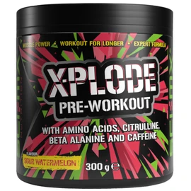 SCI-MX - X-PLODE Pre Workout Powder - Sour Watermelon - Amino Acids + 250mg Caffeine • 6g Citrulline Malate • 3.2g Beta Alanine per serving (20 servings) - 300g