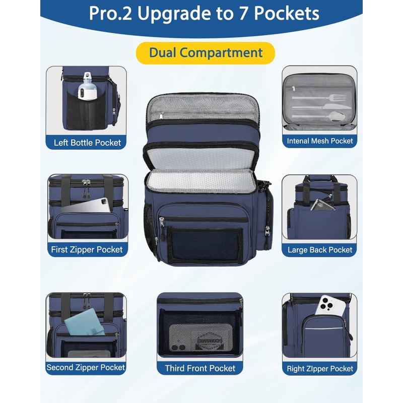 Lunch Box Cooler Bag - Versatile Insulated Lunchbox for Men