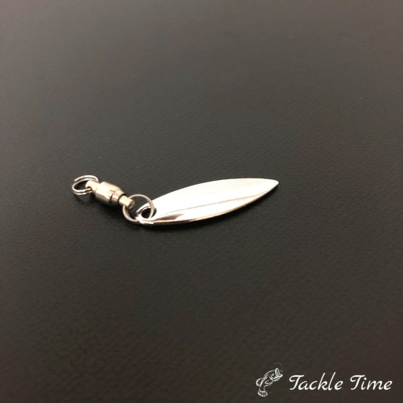 TackleTime Willow Blade Willow Leaf Spintail Blade Set (M, Silver