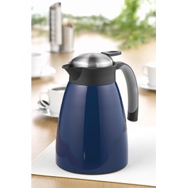 Esmeyer 305-040 Container Glace, Contents: 1 L, Double Stainless Steel, Shiny Surface, One-Hand Operation, Dark Blue Painted