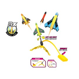 Fuwraixis Luftdruck Katapult Flugzeug, Rakete Launcher Spielzeug, Fuß Rakete Launcher Spielzeug, Kinder Outdoor-Spielzeug, Geschenke für Jungen und Mädchen