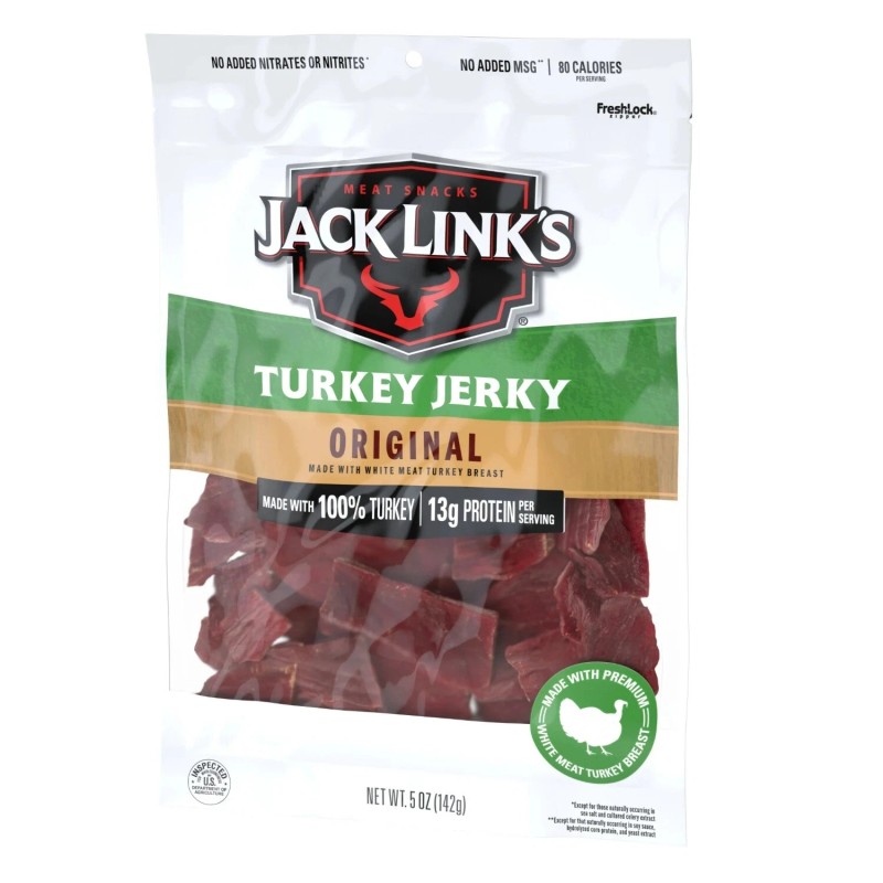 Jack Link’s Turkey Jerky, Original, Made with 100% Turkey, 13g