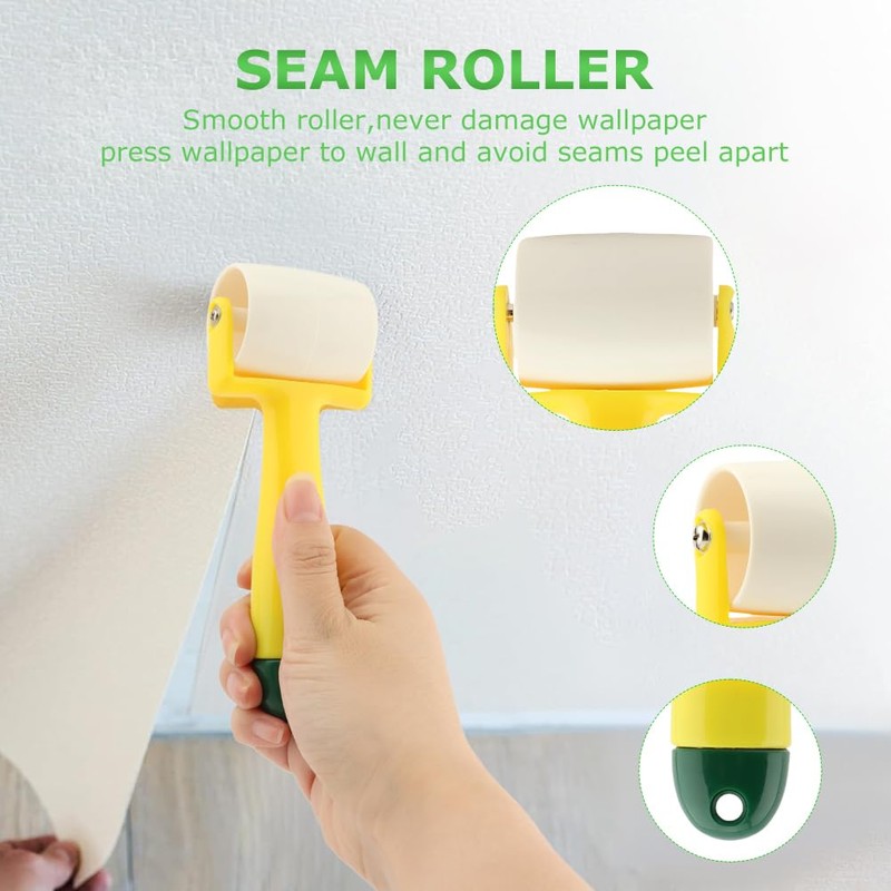 LOQJSS Wallpaper Smoothing Tool Kit,15 Pcs Smoother Tools Set,Wallpaper Smoothing