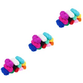 STOBOK 3sets DIY Craft Yarn 12 Colors Soft Acrylic Yarn for Knitting Crocheting Weaving Projects 12rolls*3