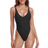 Colloyes Women's High Cut Low Back One Piece Swimwear Bathing