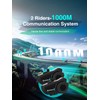 Moman Motorcycle Intercom, H2 Pro【2 Pack Carbon】 Helmet Headset Wireless