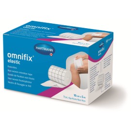 omnifix Elastic: the skin-friendly fixing fleece for the full-surface fixation of dressing material; 10 cm x 5 m; 1 piece