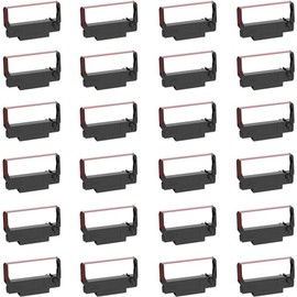 Bigger Replacement for ERC-30/34/38 B/R Ribbons, 24 Pack, Black and Red