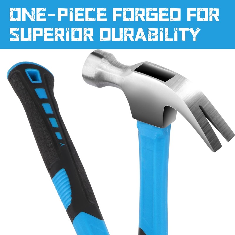 Claw Hammer with Comfort Grip Framing Hammer with Smooth Head