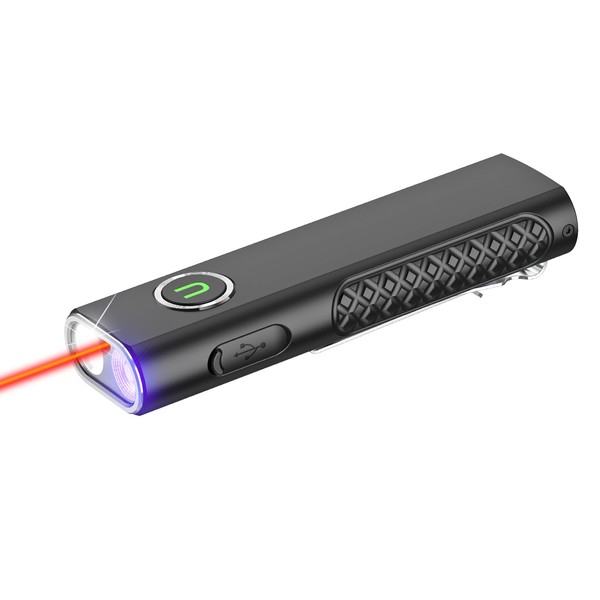 UltraFire Flat LED Torch with UV Light and Red Beam,