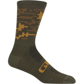 Giro Seasonal Merino Wool Adult Cycling Socks - Trail Green Camo (2024), X-Large