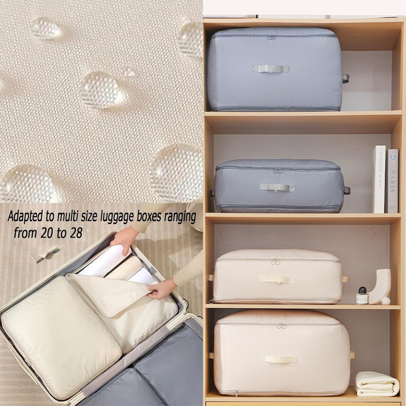space saving storage Beige Compression Duvet Storage Bag Large Capacity