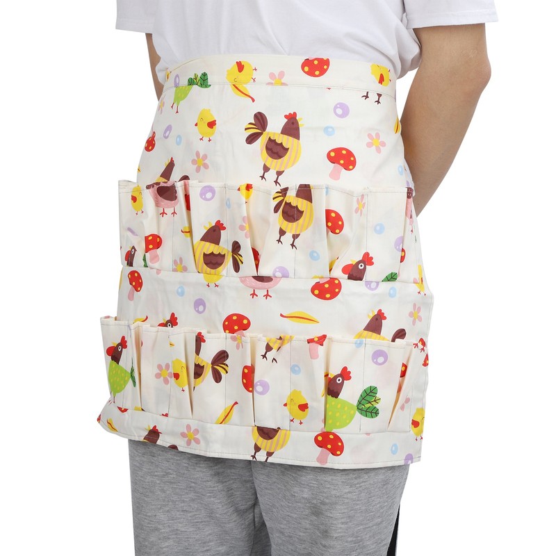 Eggs Collecting Protective Apron Multiple Pockets Chicken Eggs Gathering Holding