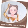 SEWACC 2pcs Washable Face Painting Board for Makeup Practice Reusable