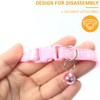 MJIYA Cat Collar with Bell, Breakaway Grid Collar with Plastic