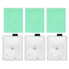 Haliya CF3 Filter Service Pack 3 Month – 3+3pc Replacement Kit Compatible with Interpet Filter – Fish Tank Filter Cartridges for Aquariums – Designed for Compatible with Interpet CF3 Filters