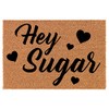 Welcome Doormat Coco Coir Door Mat Hey Sugar Hearts Love