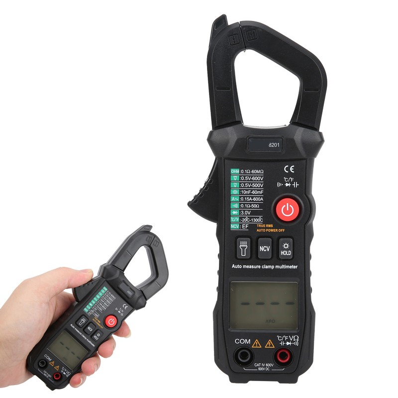 ET8201 600A 600V AC/DC Clamp Meter Intelligent Automatic Identification High