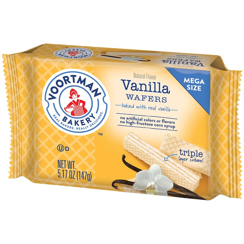 Voortman Bakery Vanilla Wafers, Mega Size, 5.17 oz, Case of