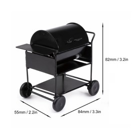 TOTITOM Miniature BBQ Grill Oven Model, 1/12 Dollhouse Miniature BBQ Grill Mini BBQ Grill Oven Model RC Car Decoration BBQ Cart Model for 1/12 Miniature House DIY Decoration