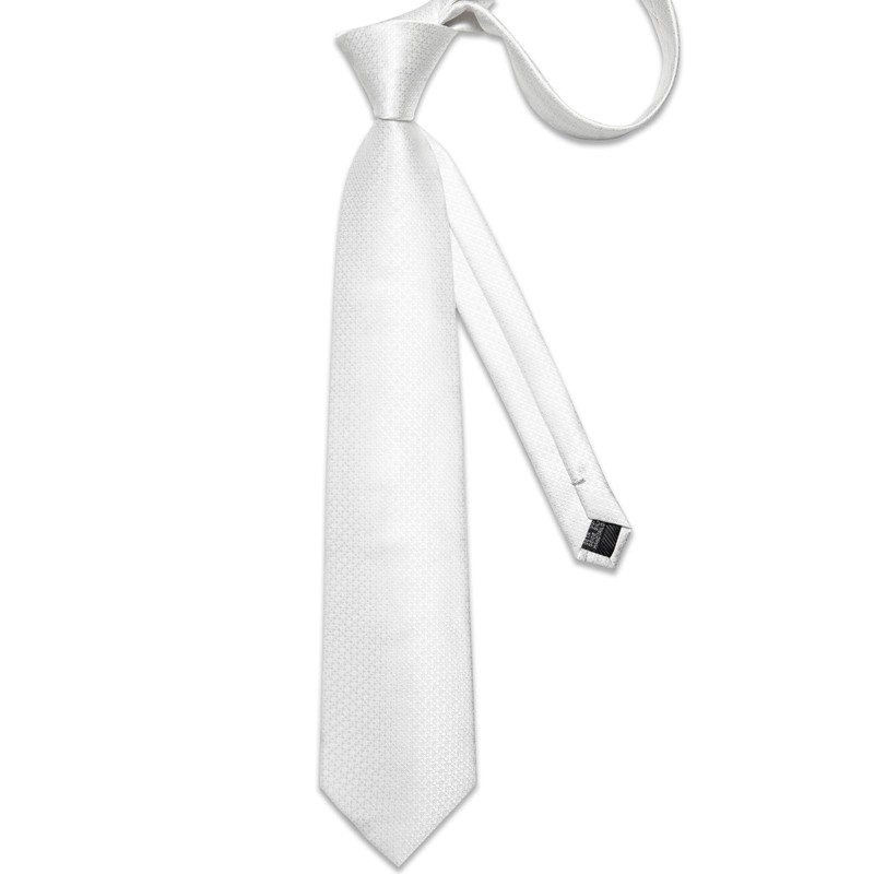 DiBanGu Silk Necktie Wedding Pocket Square Tie Pin Cufflinks Set