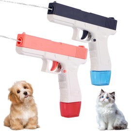 2 Pack Squirt Spray for Cats Dogs Training Squirt for Cats Deterrent Water Spray Pistols for Dogs Pets Training, Detachable Water Tank Design for Reduced Leaks (Blue & Pink)