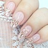 Pink Leopard Magnetic Handmade Nail Tips - Short Square /