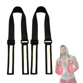 nsgglecher 2PCS Boxing Gloves Carrying Strap，26’’- 46’’ Adjustable Shoulder Strap for Carrying & Hanging Boxing Gloves，Boxing Gloves Storage Rack, Travel Carrier Gloves Holder Strap