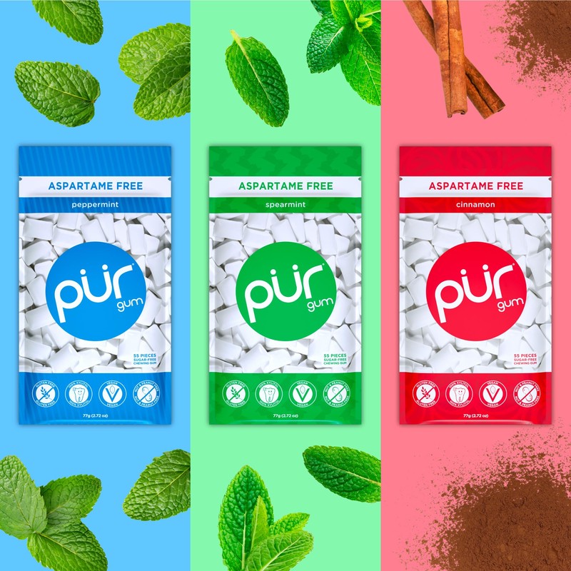 PUR Gum | Aspartame Free Chewing Gum | 100% Xylitol