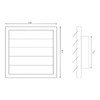 Air Vent Grille with Flaps, 170mm x 170mm, White, Extractor