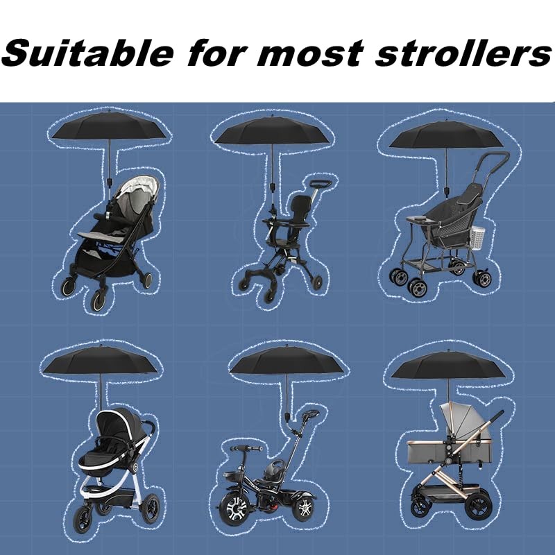 AzulLanse Universal Parasol Sun Protection, black