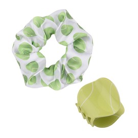 Tennis Hair Ties Clips Accessories Women Girls Claw Clips Decorations for Thick and Thin Hair Tennis Player Lover Satin Scrunchies Elastic Band Accessories for Sports Party Favors