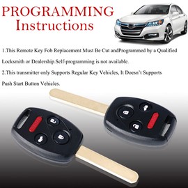 MechanMagic Key Fob Remote Replacement Fits for Honda Pilot 2009 2010 2011 2012 2013 2014 2015/ Accord Sedan 2008-2012 KR55WK49308 Keyless Entry Remote Control 35118-TA0-A00(Pack of 2)