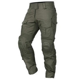 IDOGEAR G3 Combat Pants camo Men Pants with Knee Pads Airsoft Hunting Military Paintball Tactical Camo Trousers (Ranger Green, 32W x 32L)