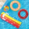 4 Pack Inflatable Pool Floats Fruit Tube Rings, Pool Floats