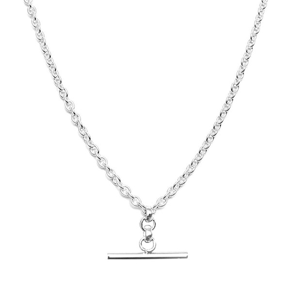 Source 20 inch T-bar Pendant Necklace with 925 Silver plated