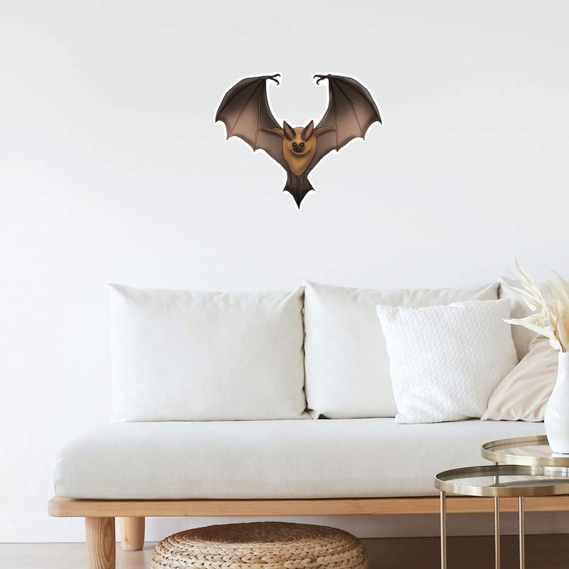 Extra Large 460mm 'Flying Bat' Permanent Sticker Decal for Cars/Windows/Bins/Walls