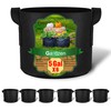 Gardzen 6-Pack 5 Gallon Grow Bags, Aeration Fabric Pots with